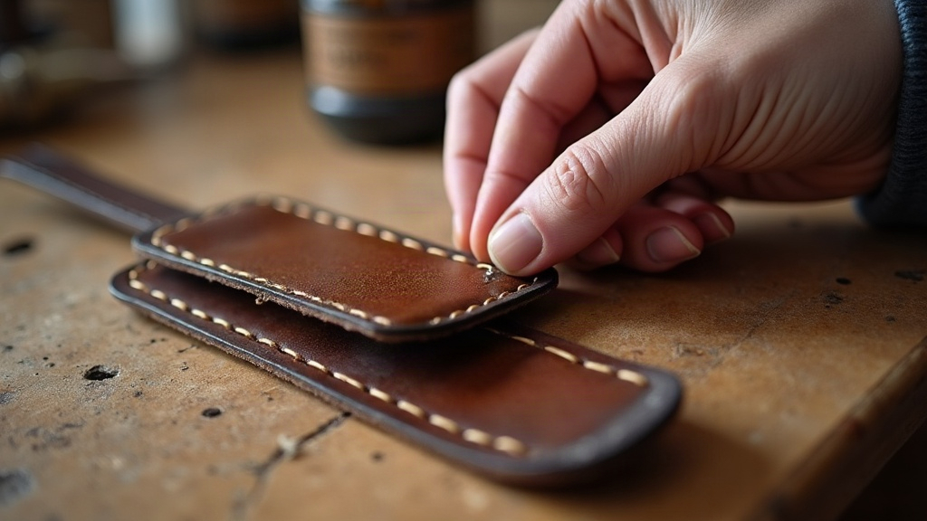 Beginner Steps for Hand-Stitching a Flat Leather Cable Organizer